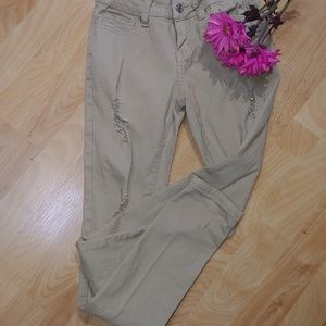 Tan ripped jeans size 0 from brand jeans 9